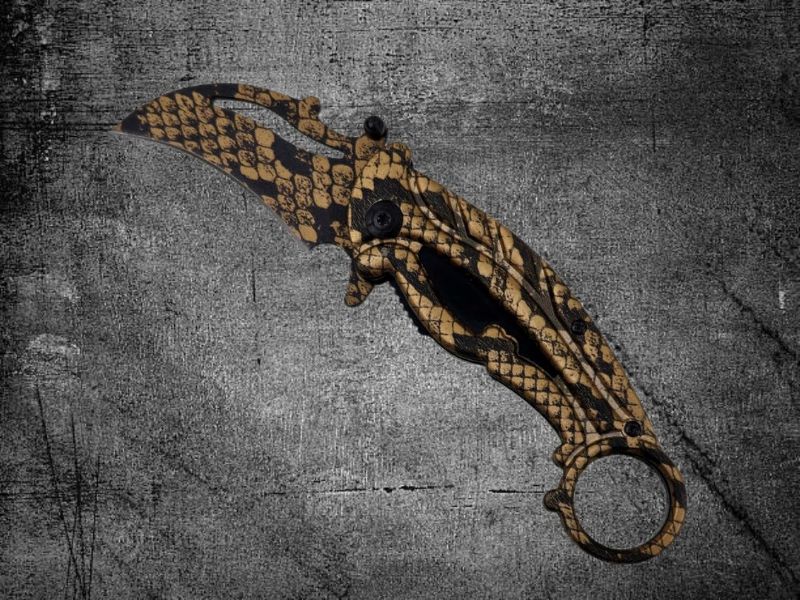 Kapesní karambit RATTLESNAKE poloautomat