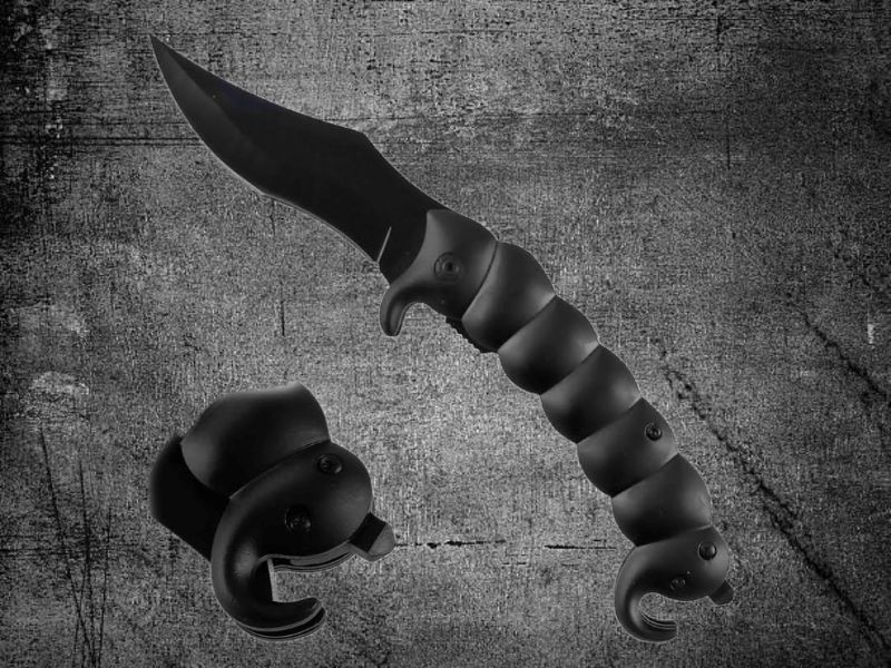 Poloautomatický nůž BLACK SCORPION záchranářský