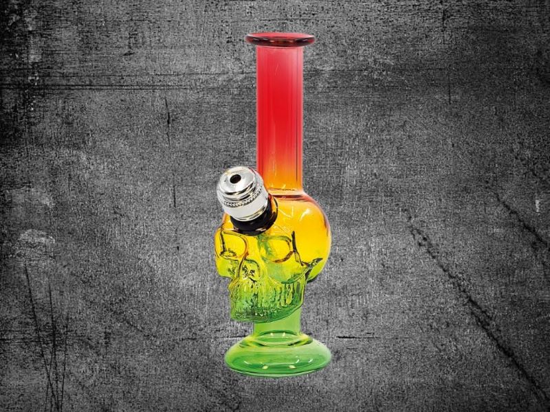 Bong skleněný skull 13cm