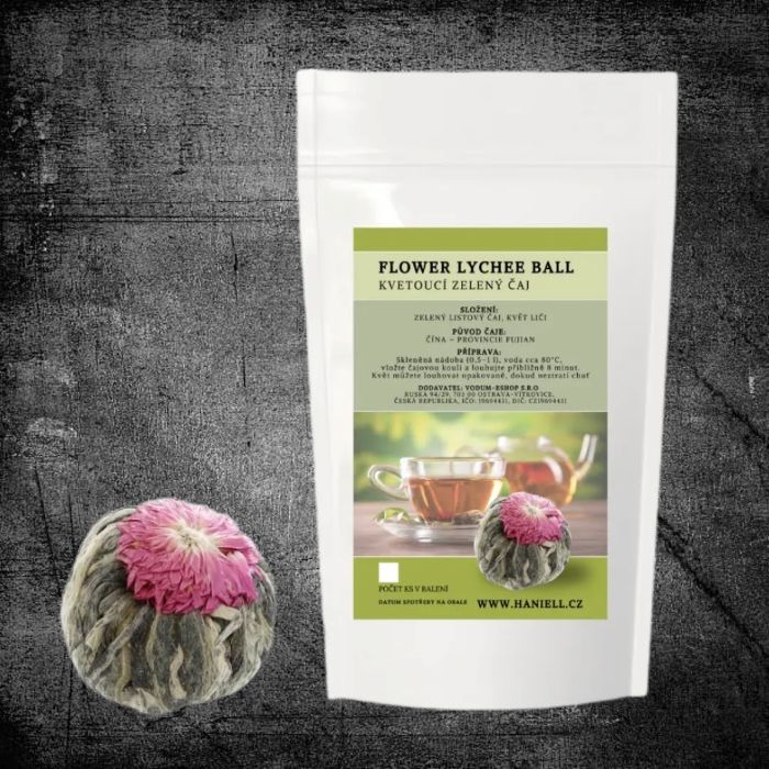 Kvetoucí zelený čaj Flower Lychee Ball 2ks