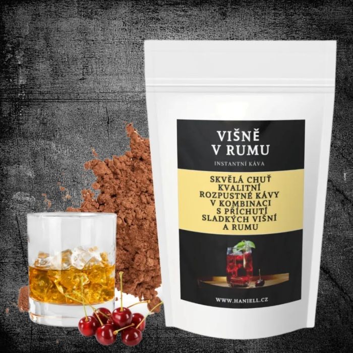 Rozpustná káva Višně v rumu 25g